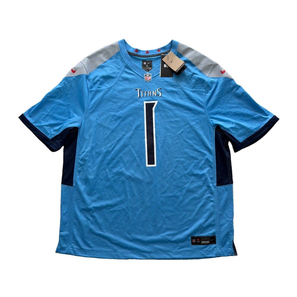 NWT Nike Men’s 3XL NFL Nike Game Cam Ward Tennessee Titans Jersey # 1 Loose Fit